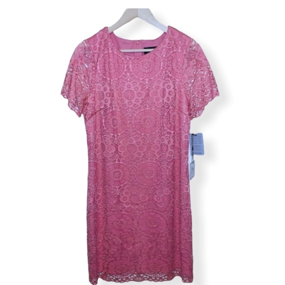 NWT Laundry by Shelli Segal Lace Cape Sleeve D…